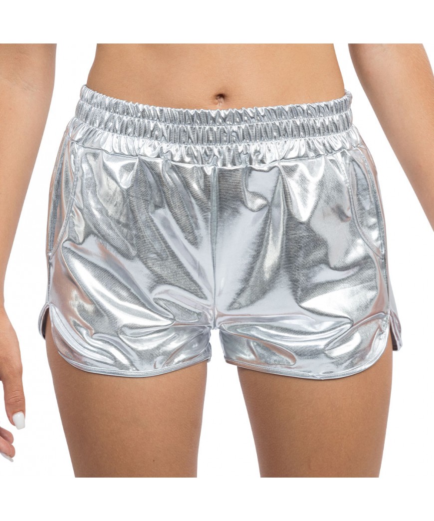 Short Metallise argent L