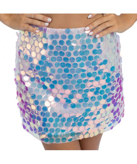 Jupe rose Sequins irises M