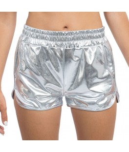 Short Metallise argent M