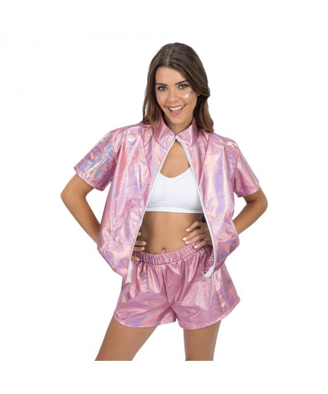 Veste et Short irise rose  S