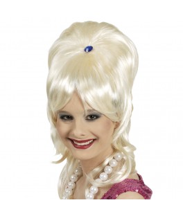 Perruque choucroute blonde