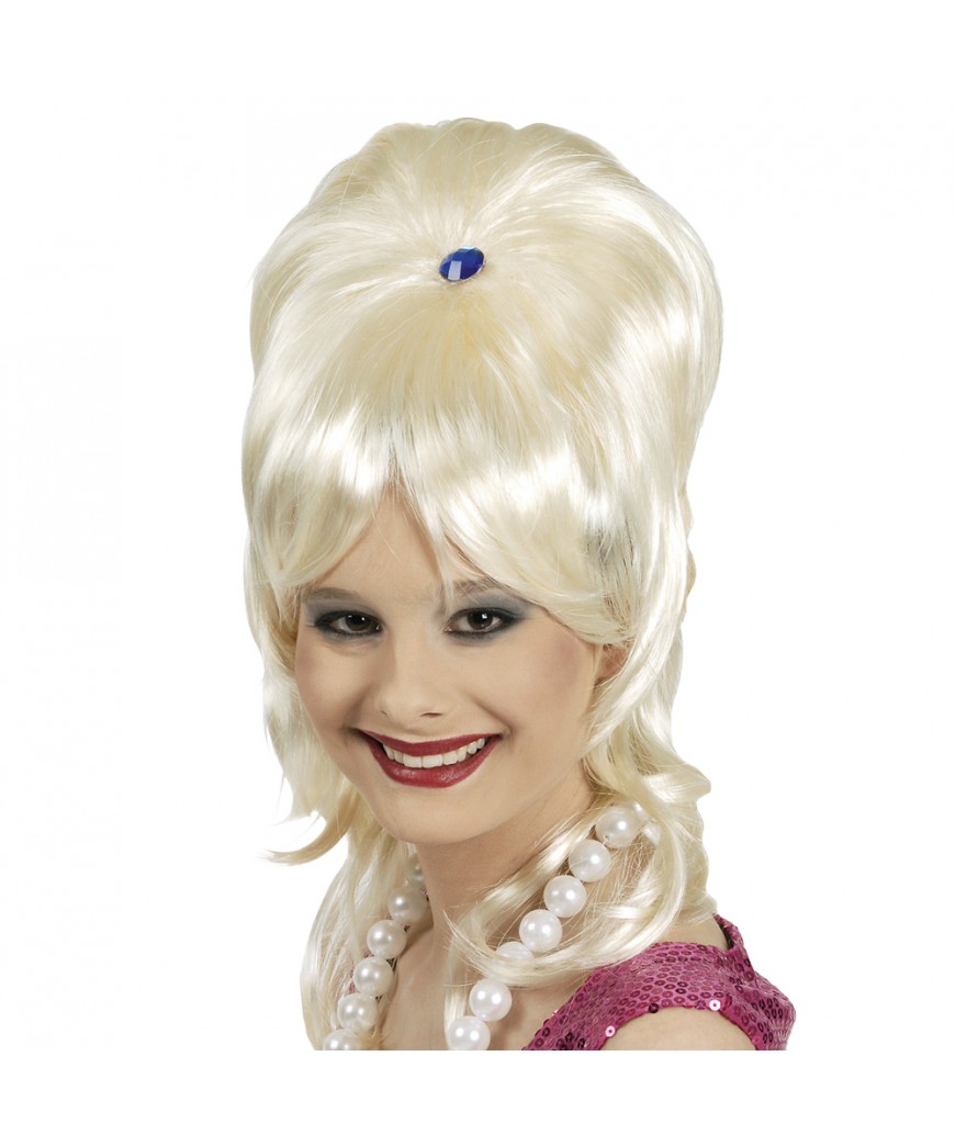 Perruque choucroute blonde