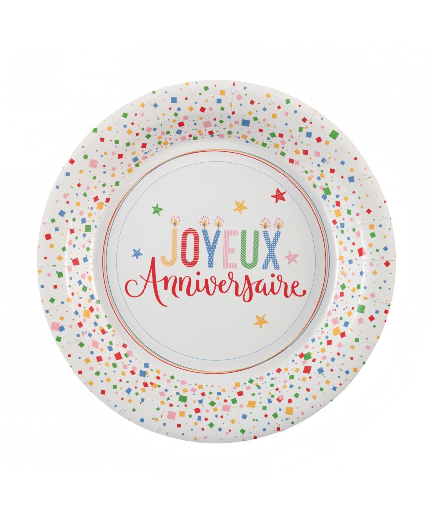 Assiette Multicolore x6