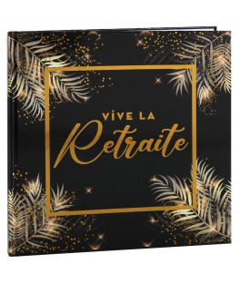 Livre d'or retraite noir or 24 cms
