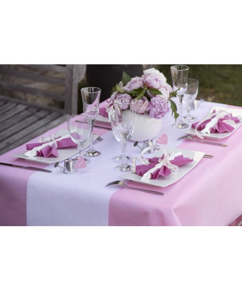 Chemin de table intisse blanc