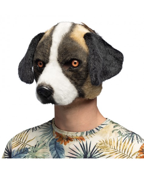 Demi-masque peluche chien