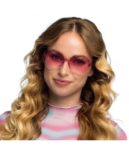 Lunettes festival hearts rose