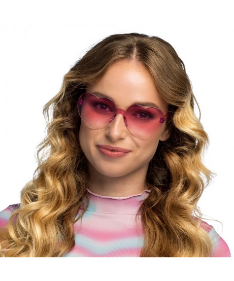 Lunettes festival hearts rose