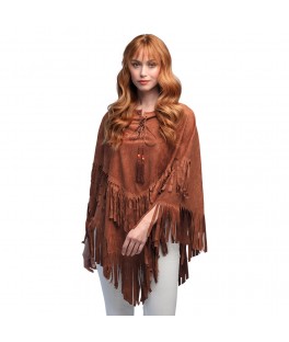 Poncho hippie taille unique