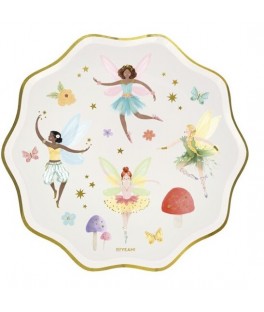 Assiette fées diam 23 cms x6