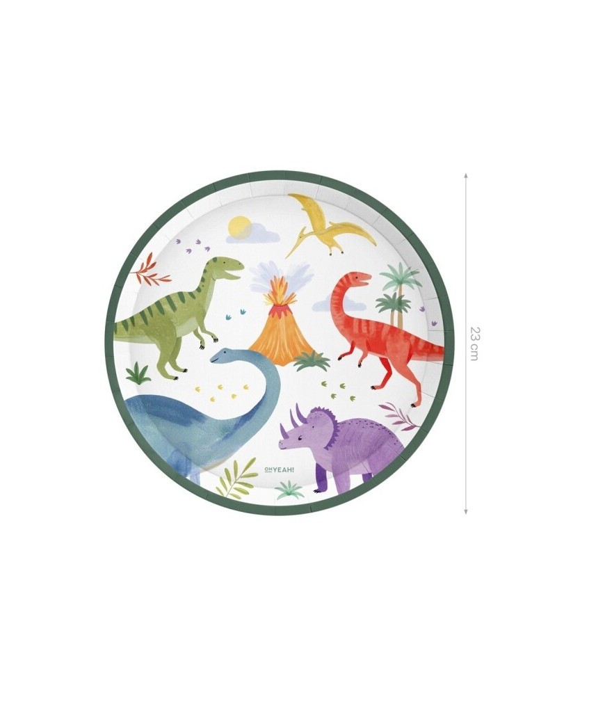 Assiette dino diam 23 cms x6