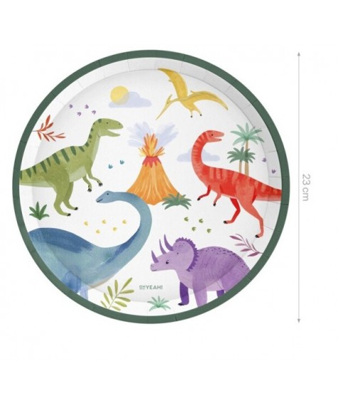 Assiette dino diam 23 cms x6