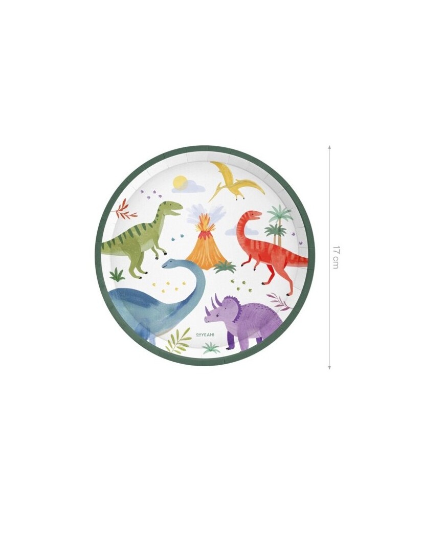 Assiette dino diam 17 cms x6