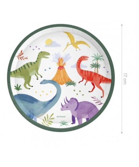 Assiette dino diam 17 cms x6