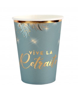 Gobelet retraite dorée sauge x6