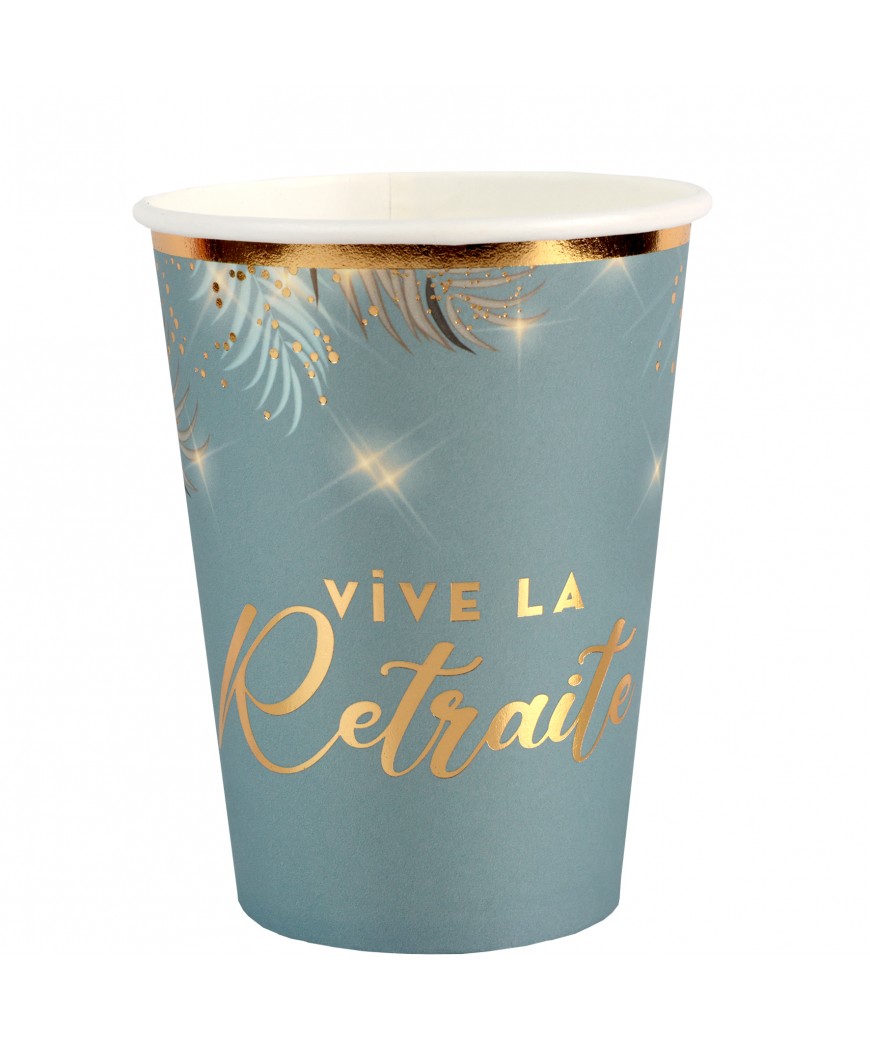 Gobelet retraite dorée sauge x6