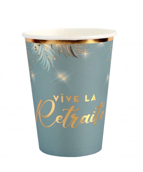 Gobelet retraite dorée sauge x6