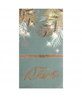 Serviette retraite sauge x12