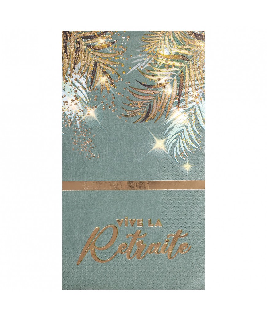 Serviette retraite sauge x12