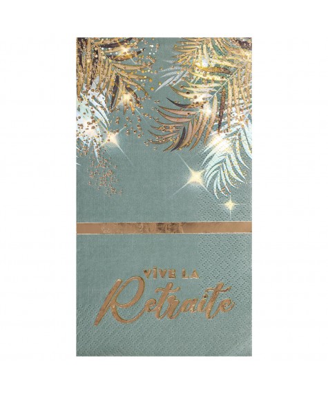 Serviette retraite sauge x12