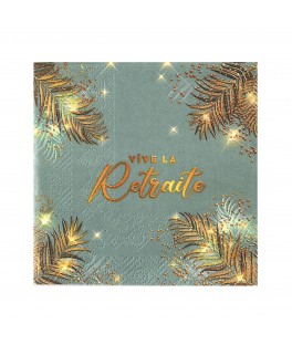 Petite serviette retraite sauge x12