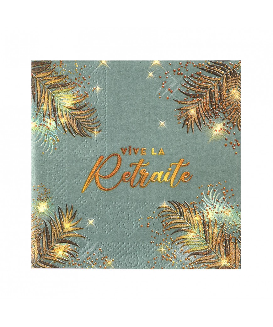Petite serviette retraite sauge x12