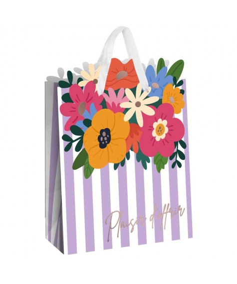 Pochette cadeau plaisir d offrir fleurs gm