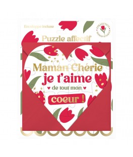 Puzzle affectif cœur maman cherie