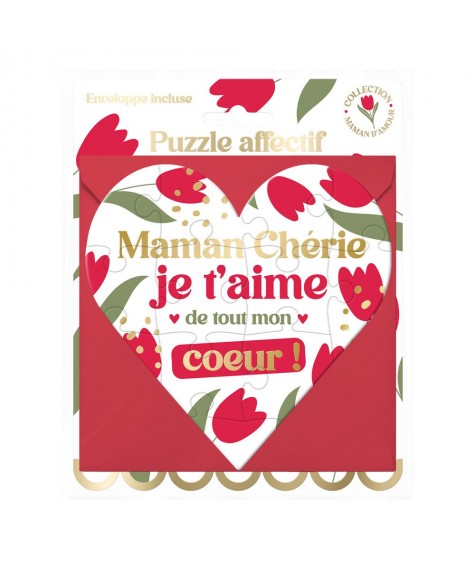 Puzzle affectif cœur maman cherie