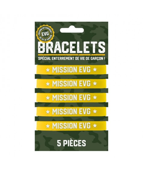 Pack 5 bracelets mission evg