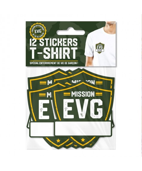 Pack 12 stickers mission evg