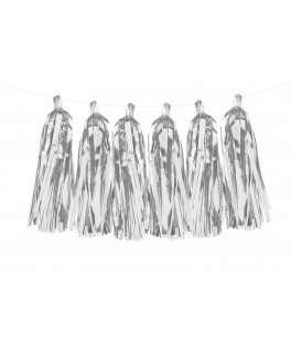 Guirlande tassel argentee