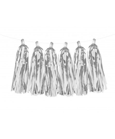 Guirlande tassel argentee