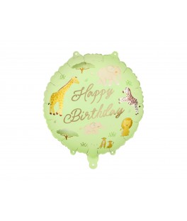 Ballon foil Happy Birthday Safari