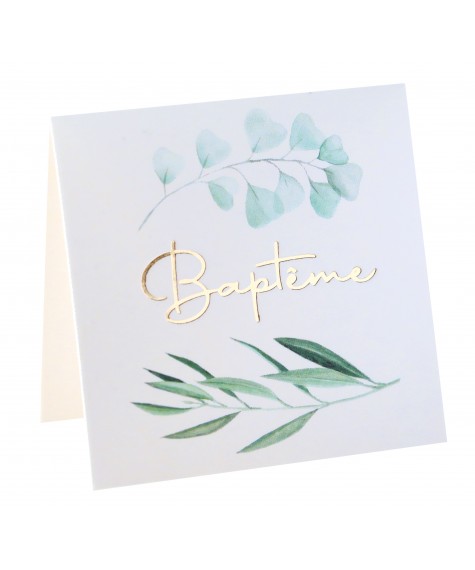 10 marque-places végétal Baptême (5 x 5 cms)