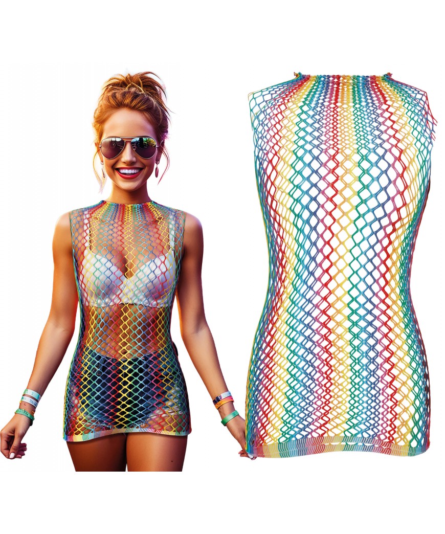 T-shirt resille multicolore