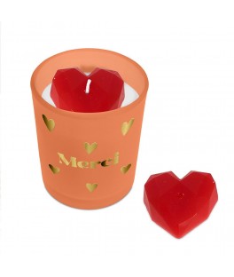 Bougie affective orange merci