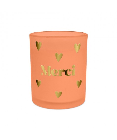 Bougie affective orange merci