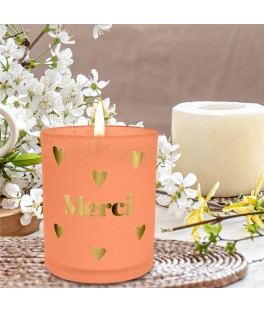 Bougie affective orange merci