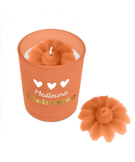 Bougie affective orange Meilleure Maitresse