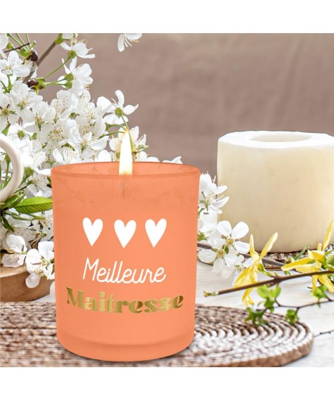 Bougie affective orange Meilleure Maitresse