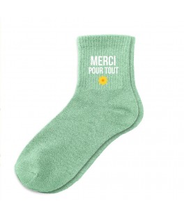 Chaussettes paillettes merci pour tout