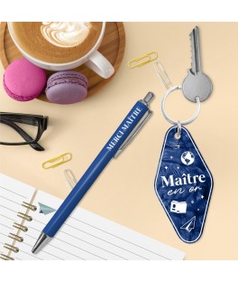 Duo porte cles motel et stylo maitre