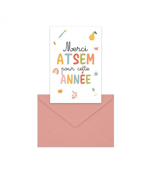 Carte et enveloppe ATSEM