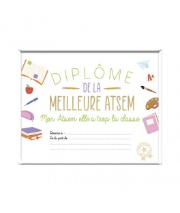 Cadre diplome Meilleure ATSEM