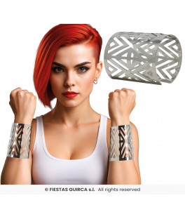 Bracelet futuriste argenté