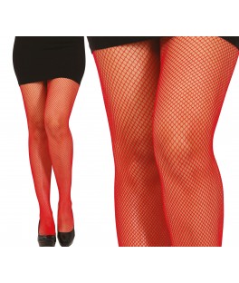 Collants rouges petite résille