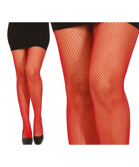 Collants rouges petite résille