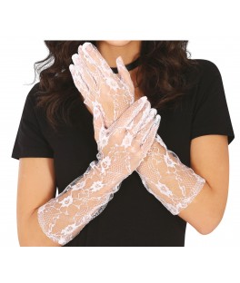 Gants dentelle blanche