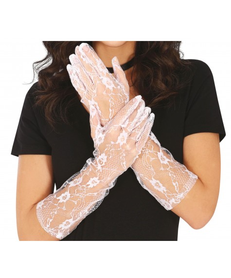 Gants dentelle blanche